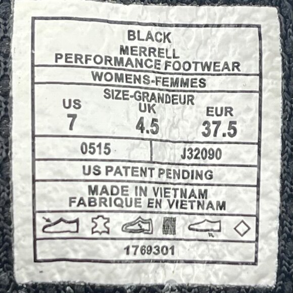 Merrell Dry Select Womens Sz. 7 Black Leather Vibram Hiking Ankle Boots J32090 - Picture 11 of 11